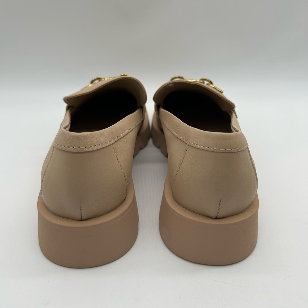 Dolce Vita ERNA Loafers Light Blush Leather Gold Chain Fringe 9.5 New With Box - Picture 7 of 11